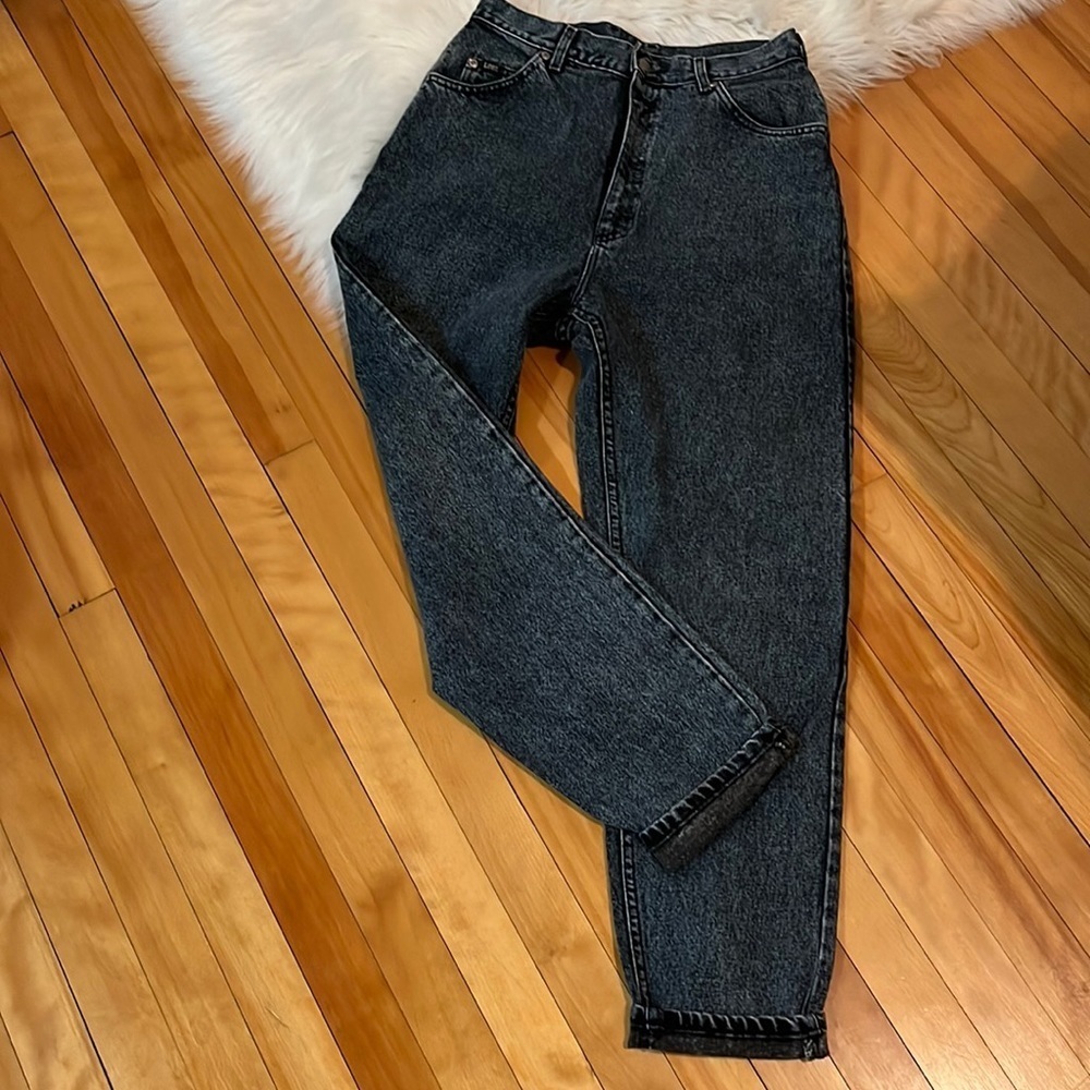 VINTAGE Lee High Rise Mom Jean Acid Wash